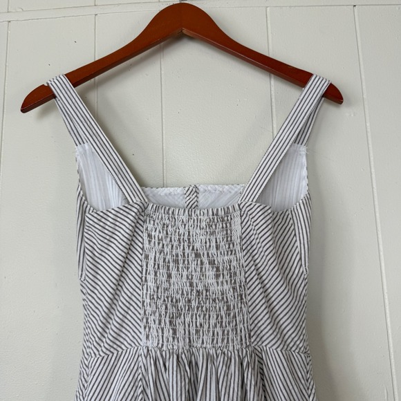 Anthropologie Women's Striped Midi Dress Smocked Back Size 00 Cowgirl Prairie - Picture 9 of 15